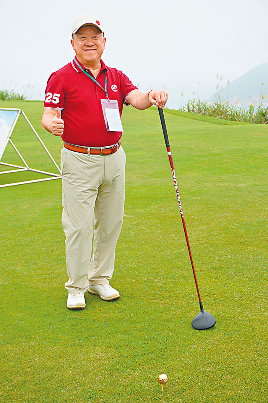 ◆曾志偉百忙中抽空落場打波。