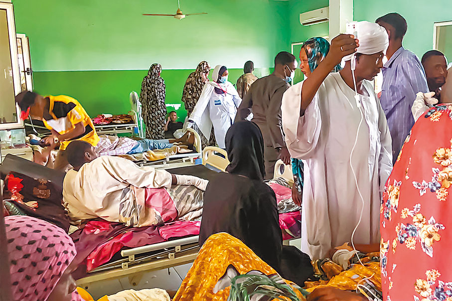 ◆ 蘇丹一所醫院已經爆滿，如發生生物安全危機恐應接不暇。 法新社