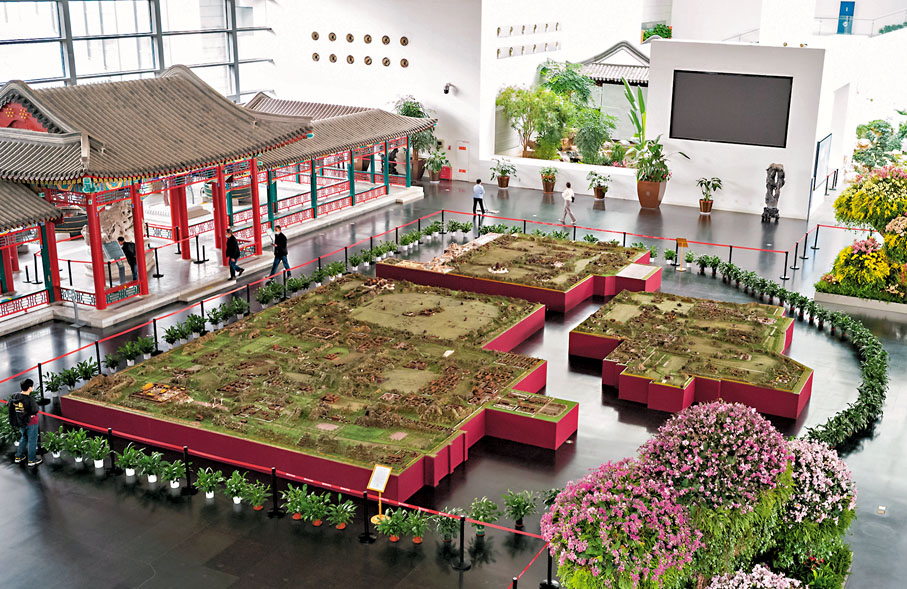 ◆ 中國的園林設計非常獨特。圖為北京中國園林博物館內的圓明園全景立雕模型。 資料圖片