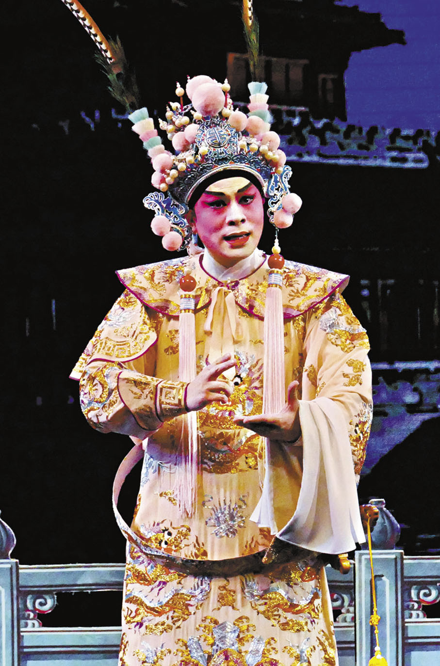 ◆藍天佑是現當紅生角，擅演林派戲寶。