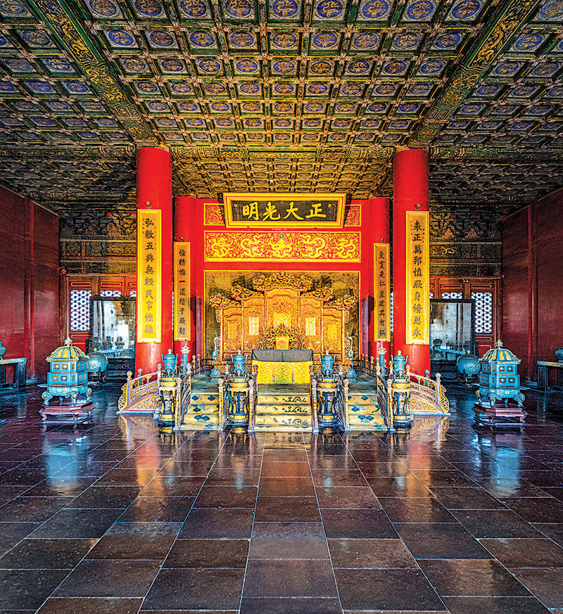◆北京故宮太和殿內的寶座
