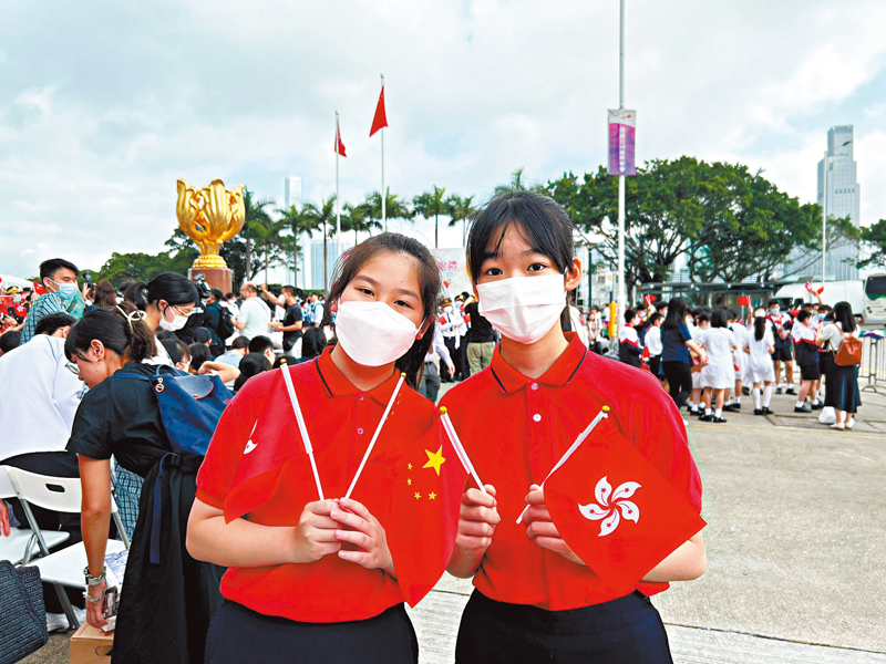 ◆ 歐陽摯欣(右)和吳天恩(左)。香港文匯報記者子京  攝
