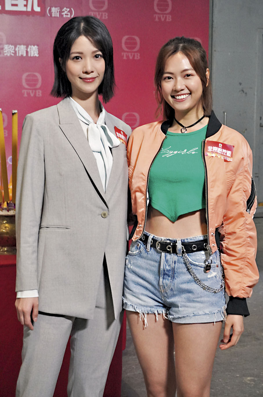 ◆陳曉華(左)與游嘉欣均是無綫力捧小花。