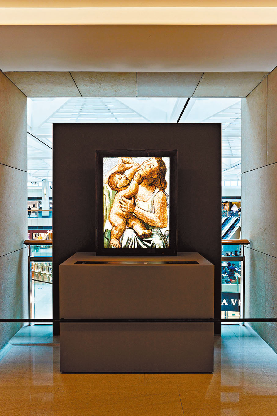 ◆《母親和孩子》 （Mere et Enfant）玻璃畫