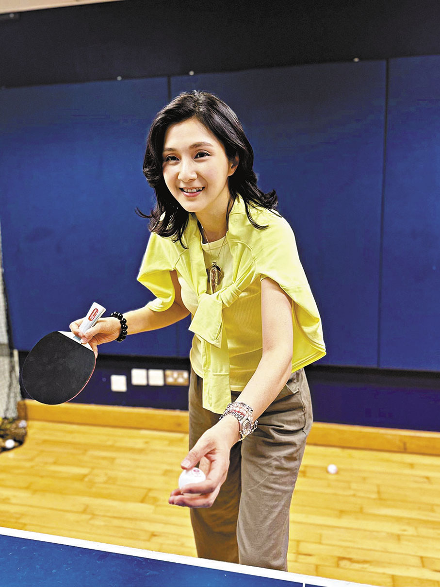 ◆王愛倫原來中學時期曾經是乒球高手。