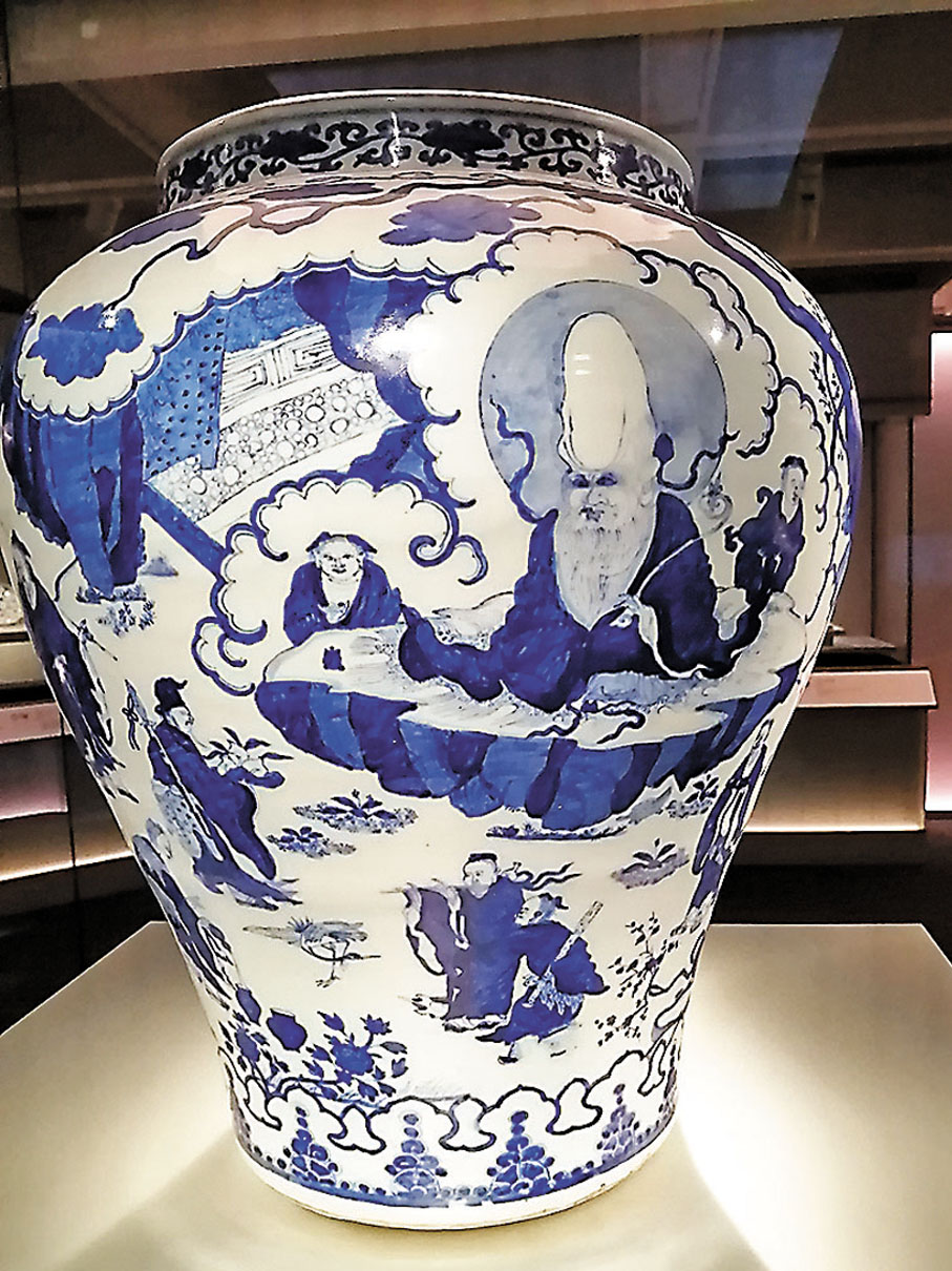 ◆青花群仙祝壽圖大罐  明  嘉靖（1522-1566）