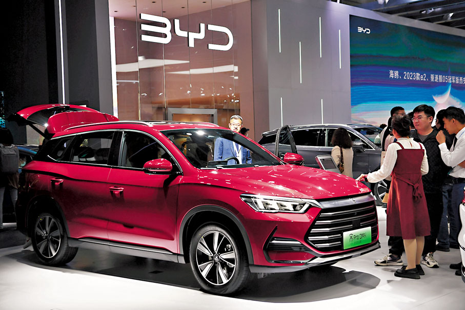 ◆ 比亞迪立志年底成為全國最大汽車製造商。 資料圖片