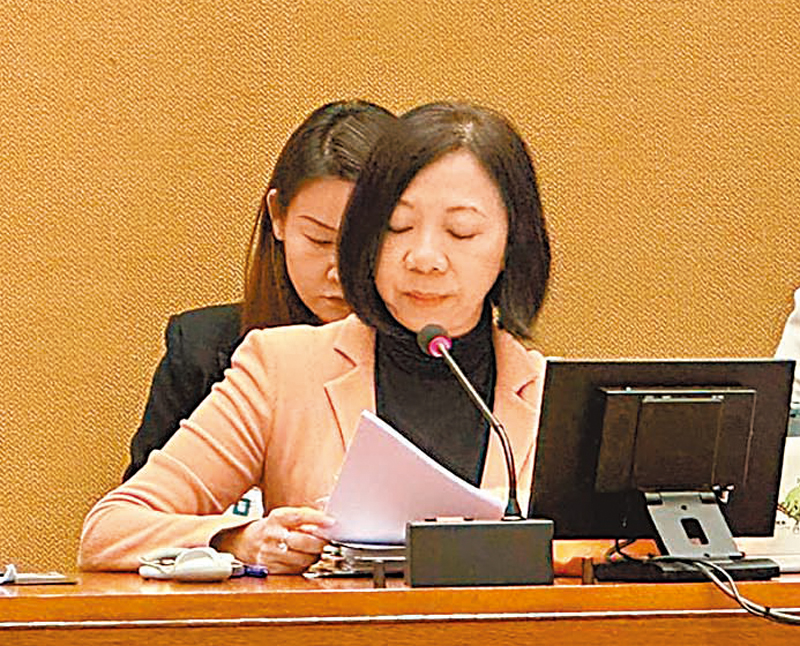 ◆民青局常任秘書長林雪麗在聯合國婦女會議上強調，「沒有人，包括警方，可以凌駕法律。」