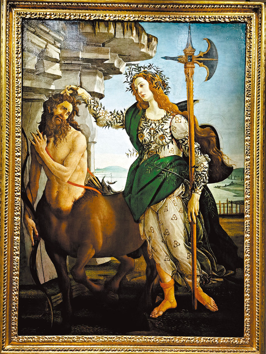 ◆首次來華展出的《女神帕拉斯·雅典娜與半人馬》。  張帆 攝