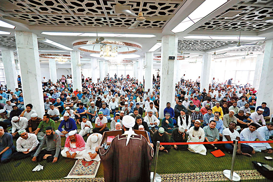 ◆ 特區政府昨日批評美國國務院假借宗教自由之名，對香港國安法作出政治抹黑。圖為香港穆斯林自由集會。資料圖片