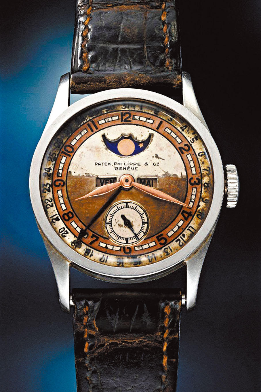 ◆溥儀曾珍藏的百達翡麗型號96 Quantieme Lune手錶。 富藝斯供圖