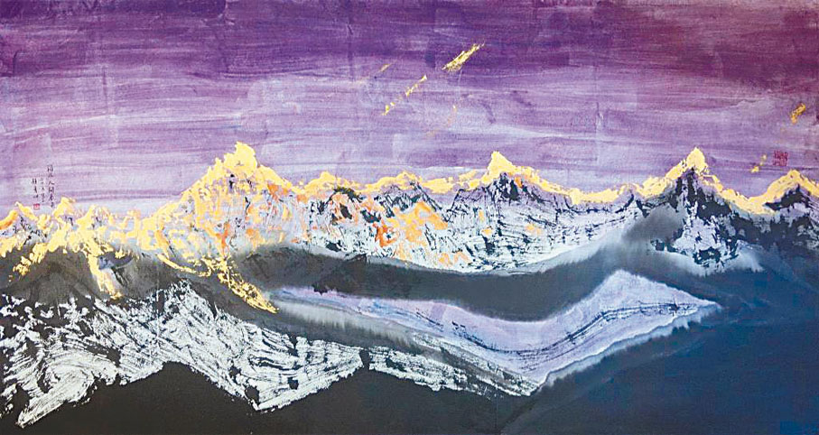 ◆趙素仲《閱盡人間春色──宏偉的雪山日出》