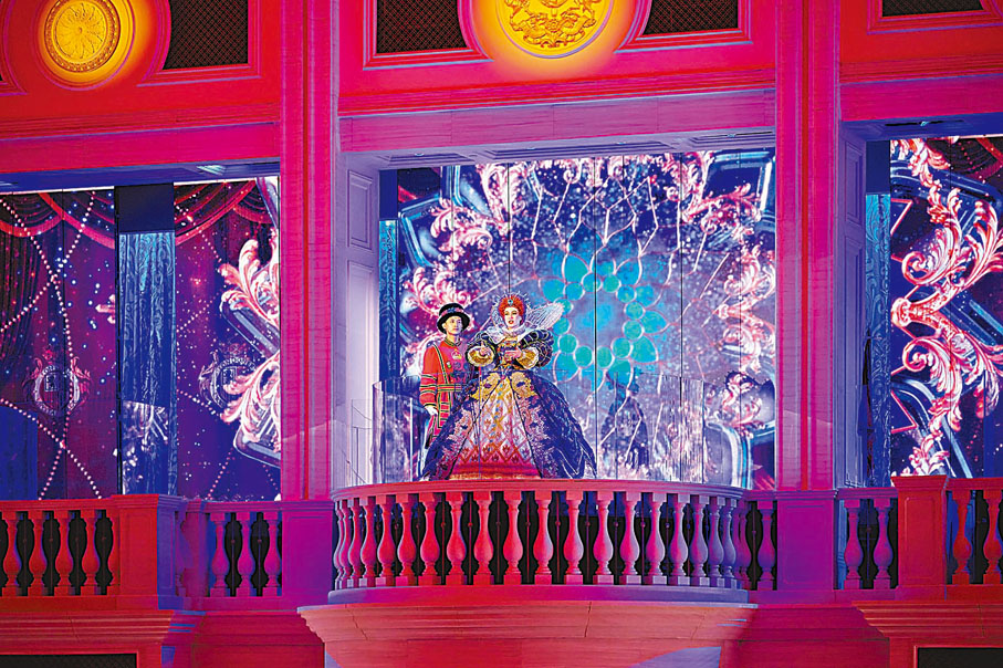 ◆表演藝人於澳門倫敦人水晶金殿現身