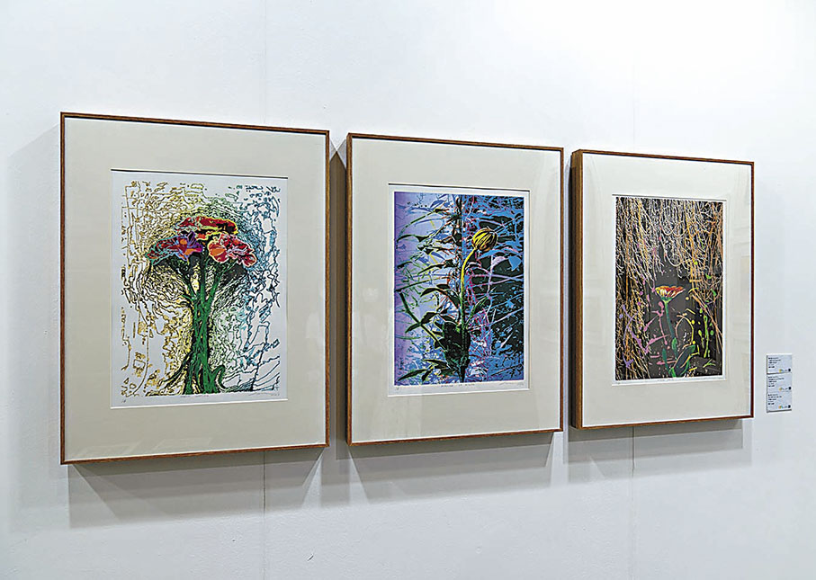 ◆鍾大富為今次展會創作的版畫作品。