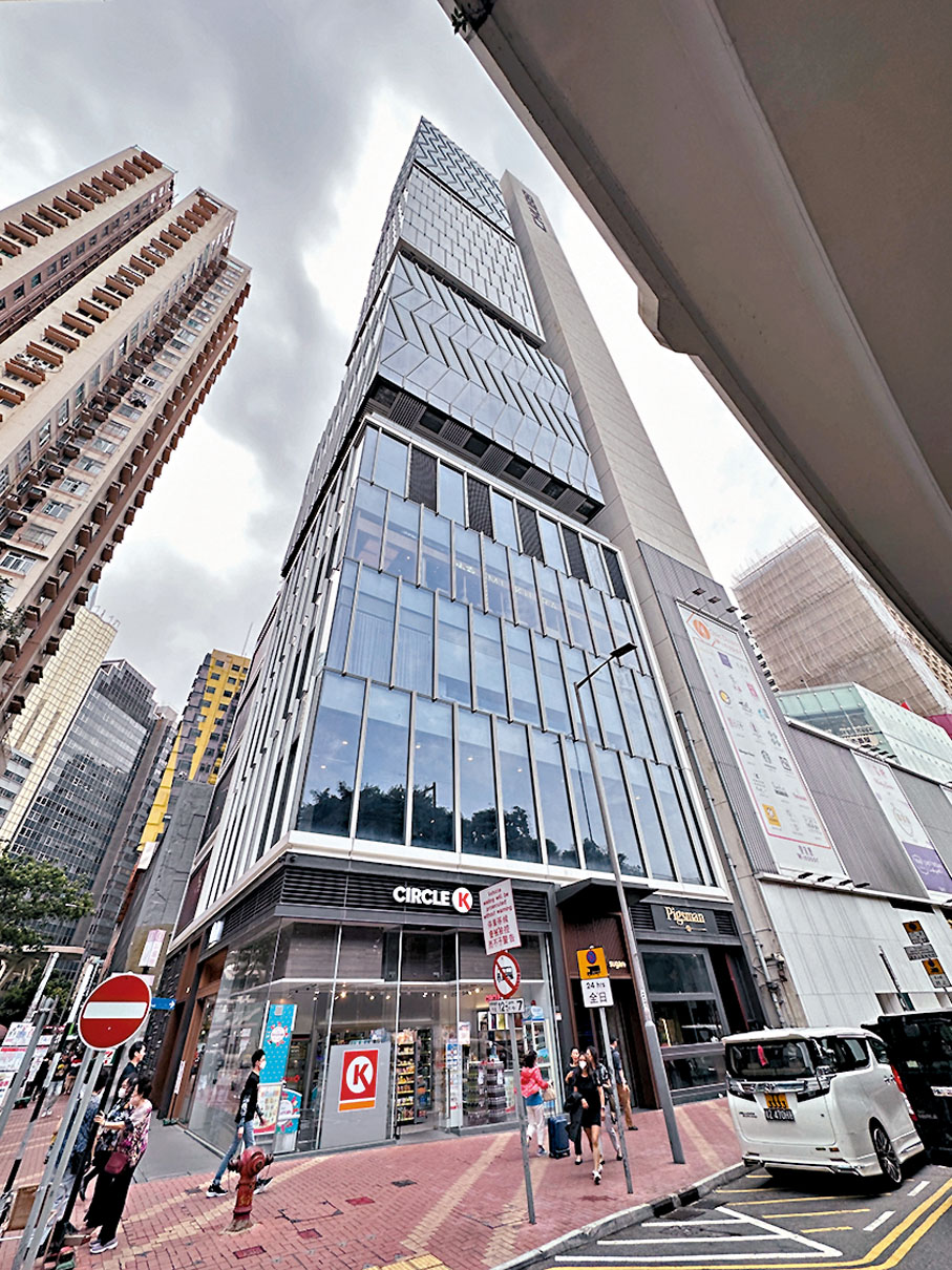 ◆ 銅鑼灣銀座式商廈Sugar+已於前年第四季落成入伙。 記者黎梓田 攝