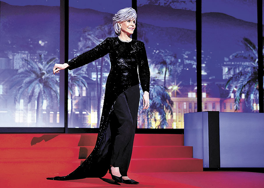 ◆老牌影星珍芳達風采依然。法新社