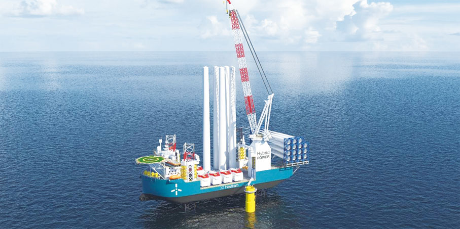 ◆ 中集來福士為挪威客戶建造最新一代風電安裝平台。