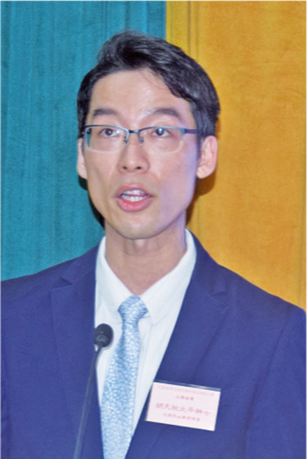 ◆元朗民政事務專員胡天祐致歡迎辭。