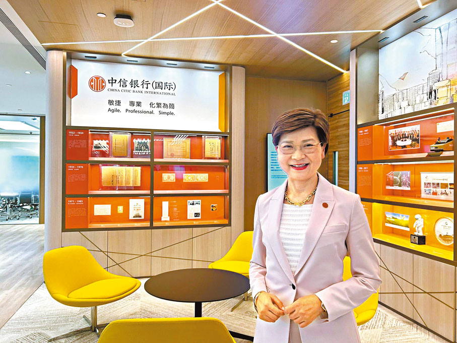 ◆ 簡吳秋玉表示，信銀國際未來發展重心會傾向財富管理相關業務。記者莊程敏  攝