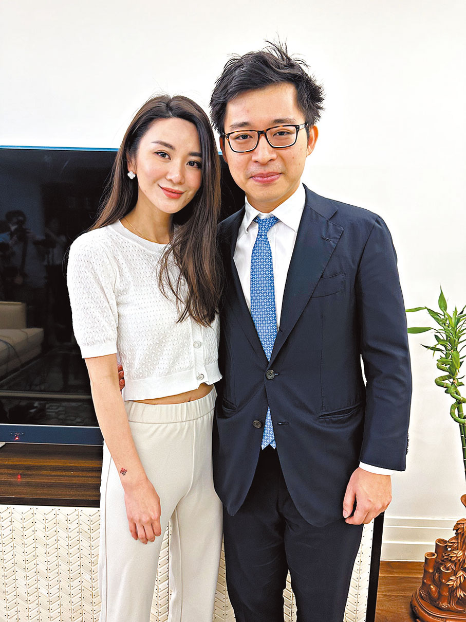 ◆林作與女友裕美。