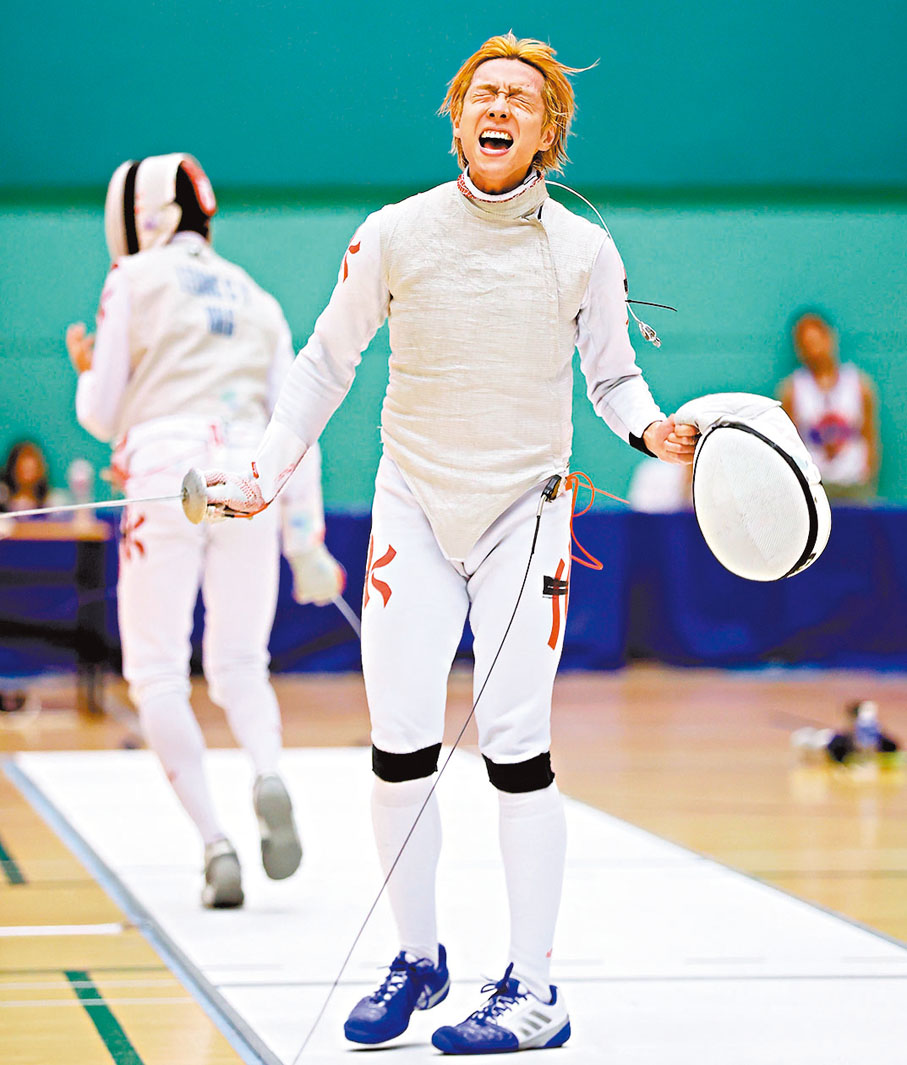 ◆ 向來冷靜的崔浩然致勝時激情慶祝。