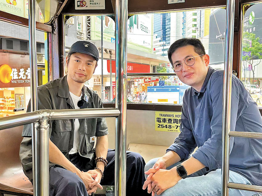  ◆導演陳健朗（左）與「活現香港」創辦人陳智遠。