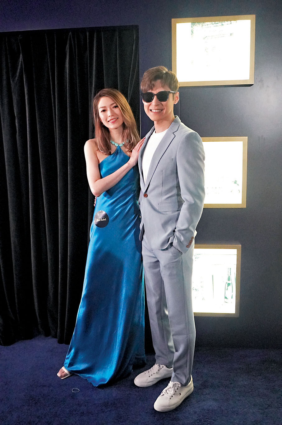 ◆陳家樂和連詩雅首度以夫婦檔現身活動。