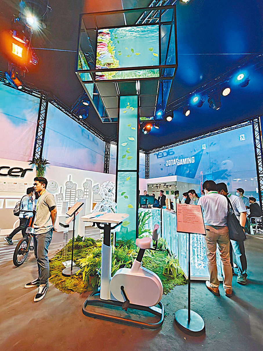 ◆acer攤位不乏環保元素