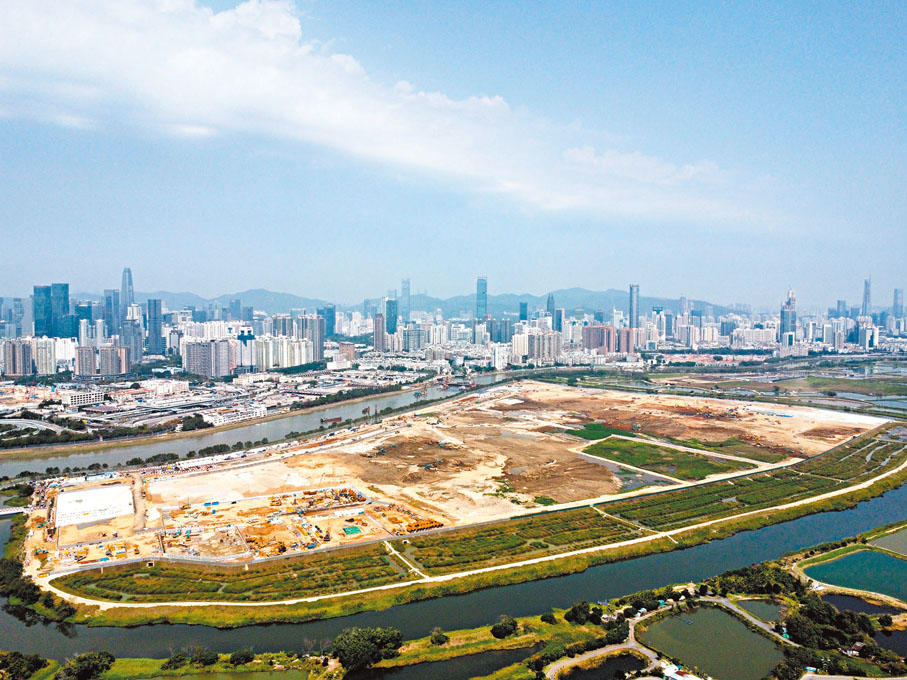 ◆高力香港認為，新田科技城落成後將成為香港最大的創科中心。圖為香港新田及河套區。 資料圖片