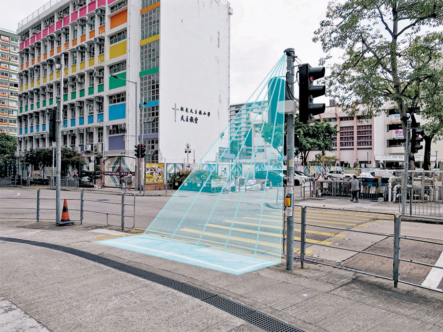 ◆有研究人員提出設計一種AI模型，安裝在路口的雷達和攝像設備可以實時監控路口的交通流量、行人數量等條件，動態調節交通燈信號。圖為運輸署早前試驗的「交通燈號調節系統」示意圖。 資料圖片