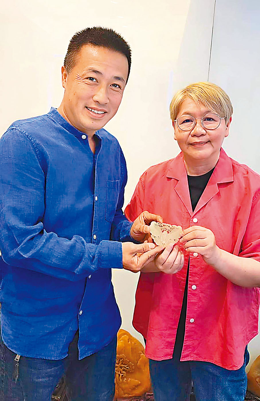 ◆歐陽偉傑專門設計玉蝴蝶做新《梁祝》劇中主角的訂情物。