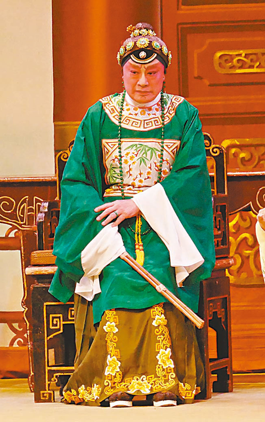 ◆廖國森在《秦香蓮》一劇演包公，另一劇《 紅娘》反串演相國夫人。