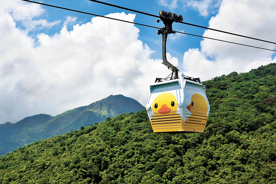 ◆由纜車變身而成的「飛天橡皮鴨」