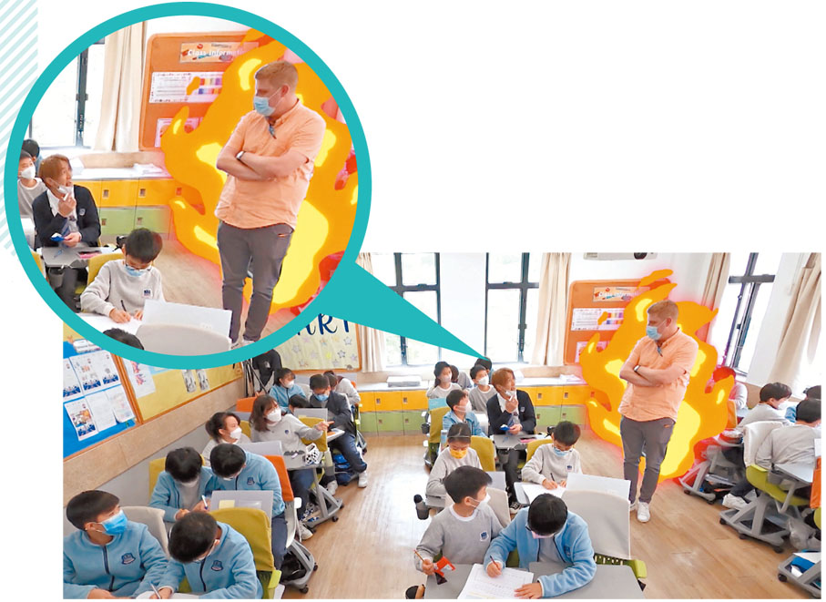 ◆ Jason在上英文堂時偷吃朱古力，被老師訓話。