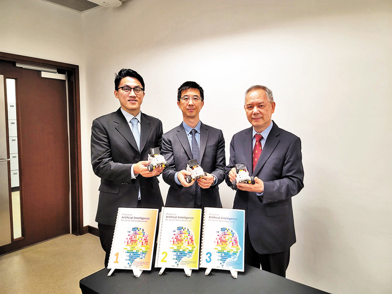 ◆左起：鍾富源、連庭傑、任揚。香港文匯報記者金文博 攝