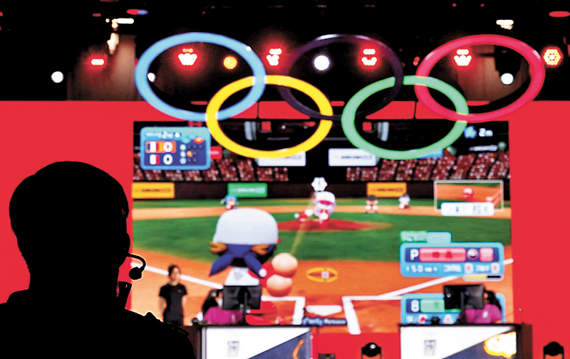 ◆奧林匹克電競周的棒球比賽。 路透社