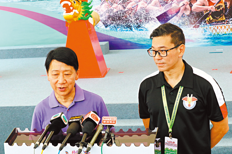◆左起：彭耀佳、鍾志樂。香港文匯報記者北山彥  攝