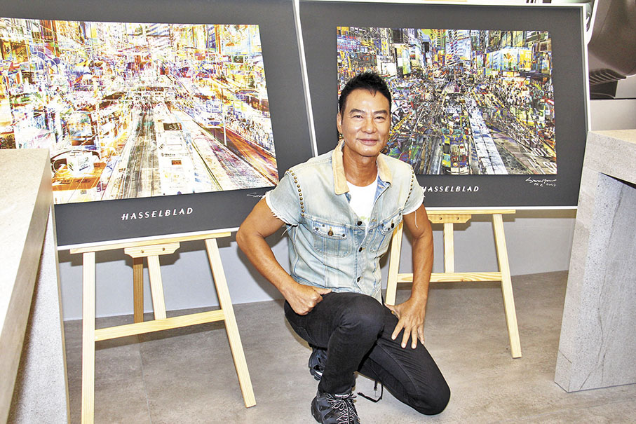 ◆華哥花了兩天時間將拍下的香港街景照片變成畫作。