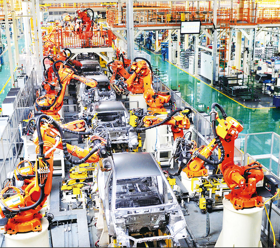 ◆ 智能製造汽車自動化生產流水線。