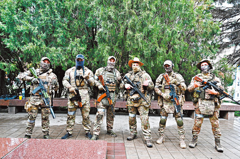 ◆俄羅斯有超過30個僱傭兵團，圖為瓦格納士兵。 路透社