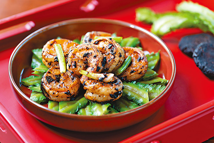 ◆辣椒餅四角豆爆炒蝦球