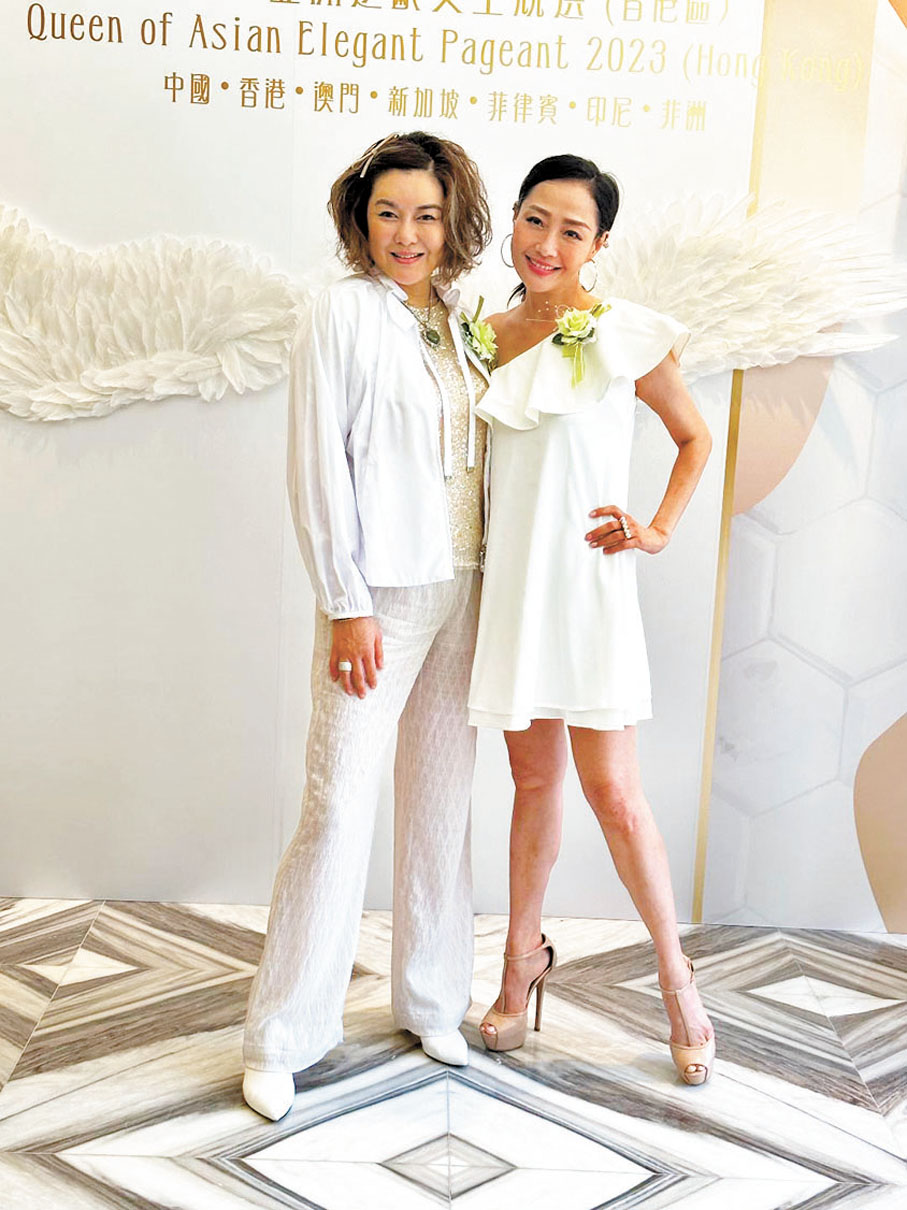 ◆ 港姐出身的陳淑蘭（左）與亞姐出身的楊玉梅難得同框。
