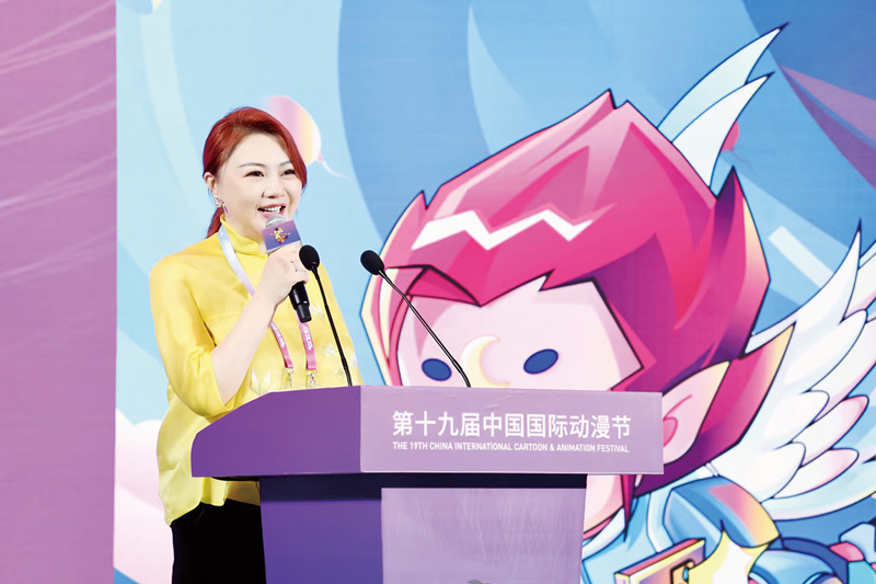 ◆ 吳佳以「講好新時代的中國故事，推動數字文化『出海』」為主題進行演講。