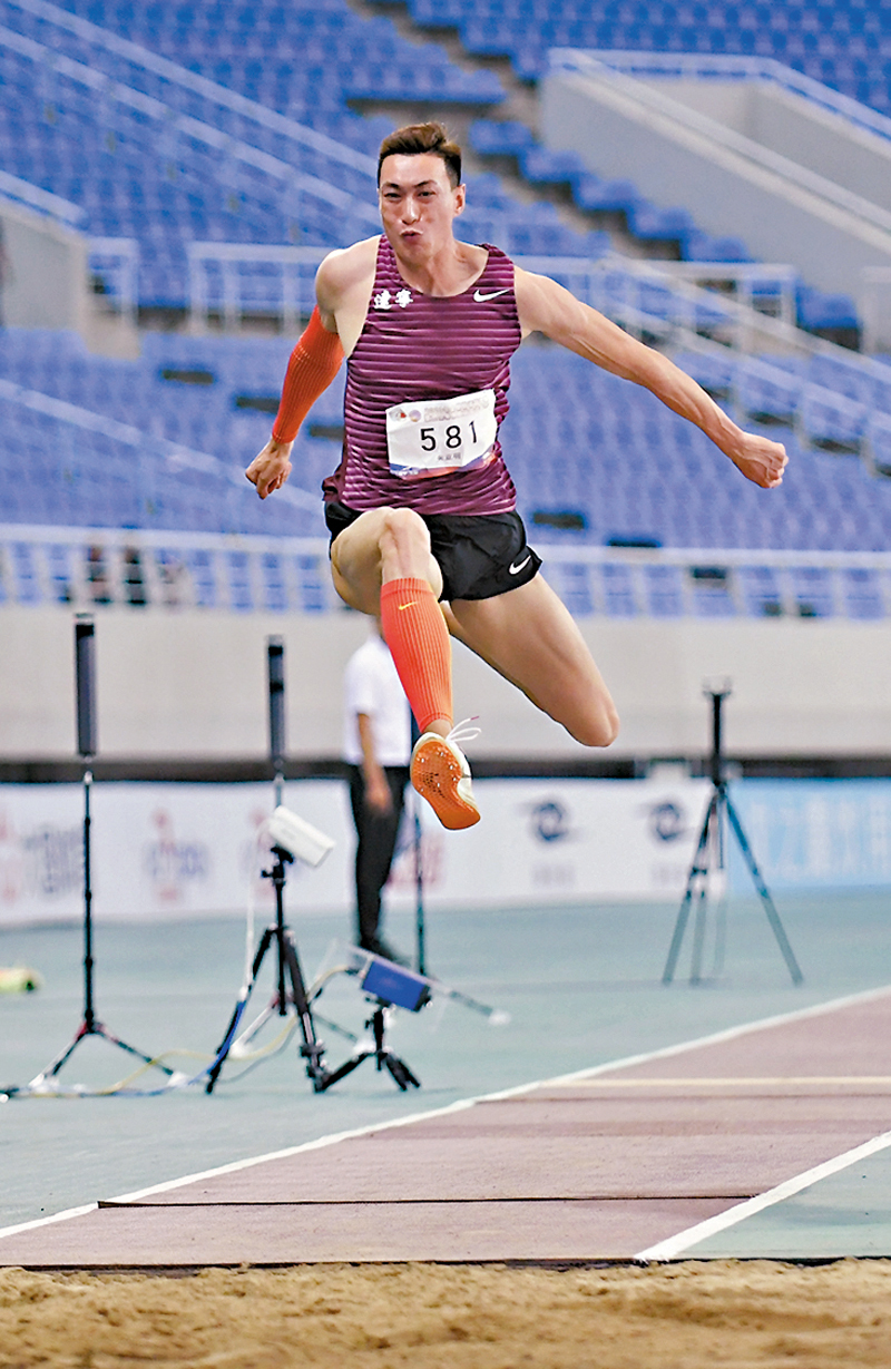 ◆ 朱亞明在比賽中。  新華社