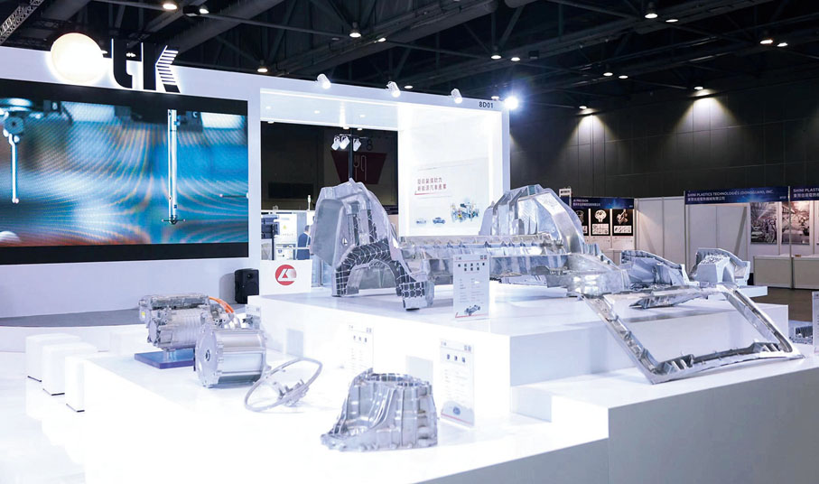 ◆圖為一體化壓鑄成型之鑄件。