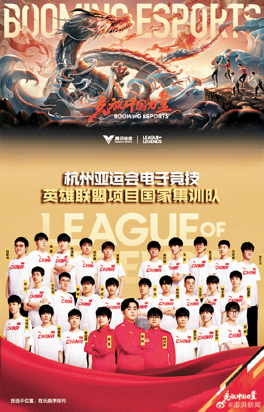 ◆英雄聯盟國家集訓隊。 微博圖片