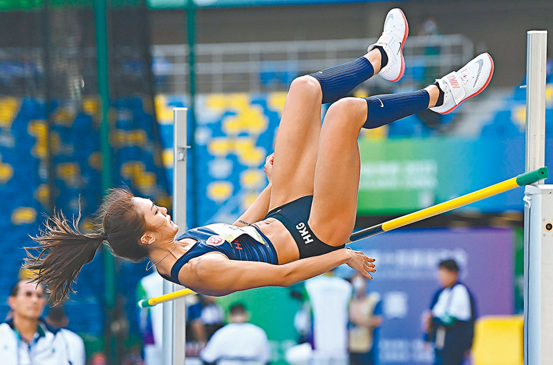◆港隊在女子跳高亦有一定實力。  資料圖片