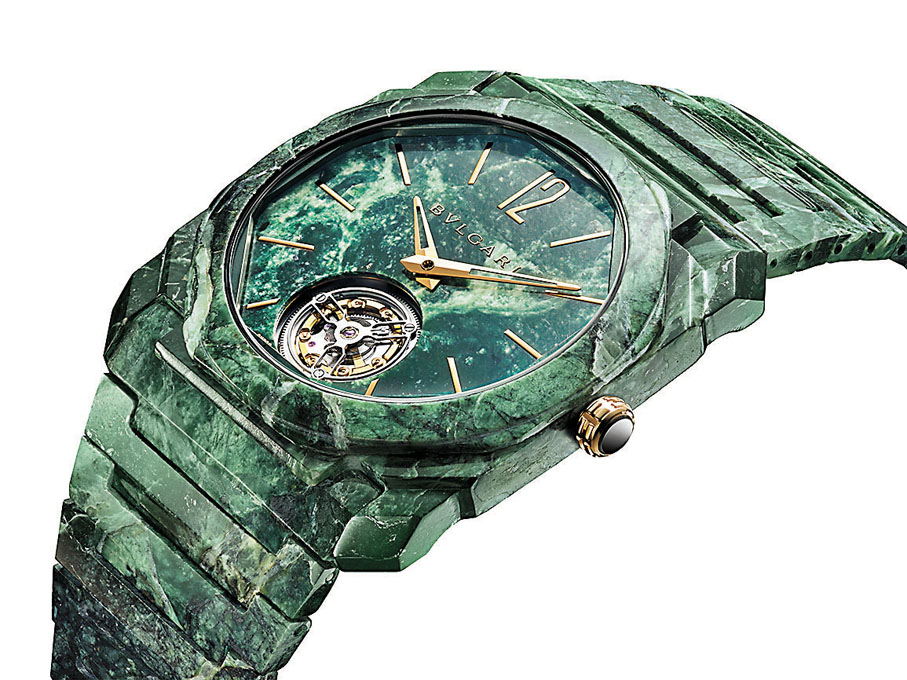 ◆BVLGARI Octo Finissimo Tourbillon大理石手動上鏈陀飛輪腕錶