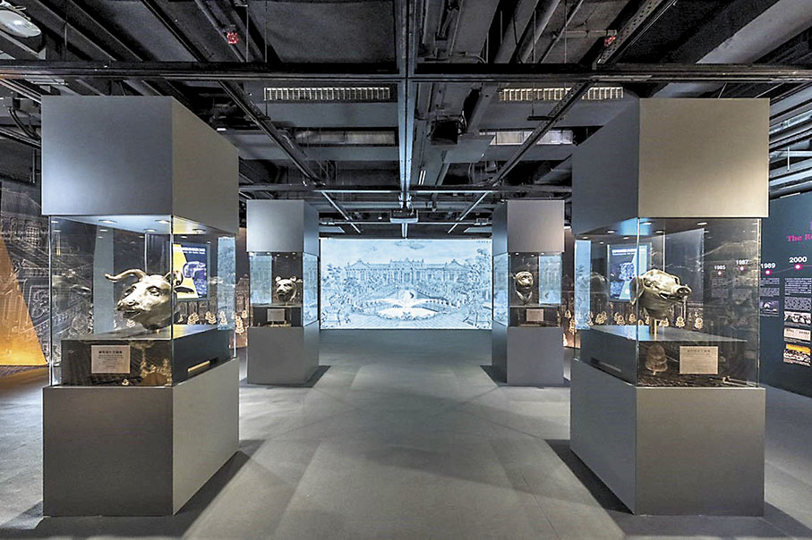 ◆第一期展覽展出虎、豬、牛、猴共四尊獸首銅像。 圖片由主辦方提供