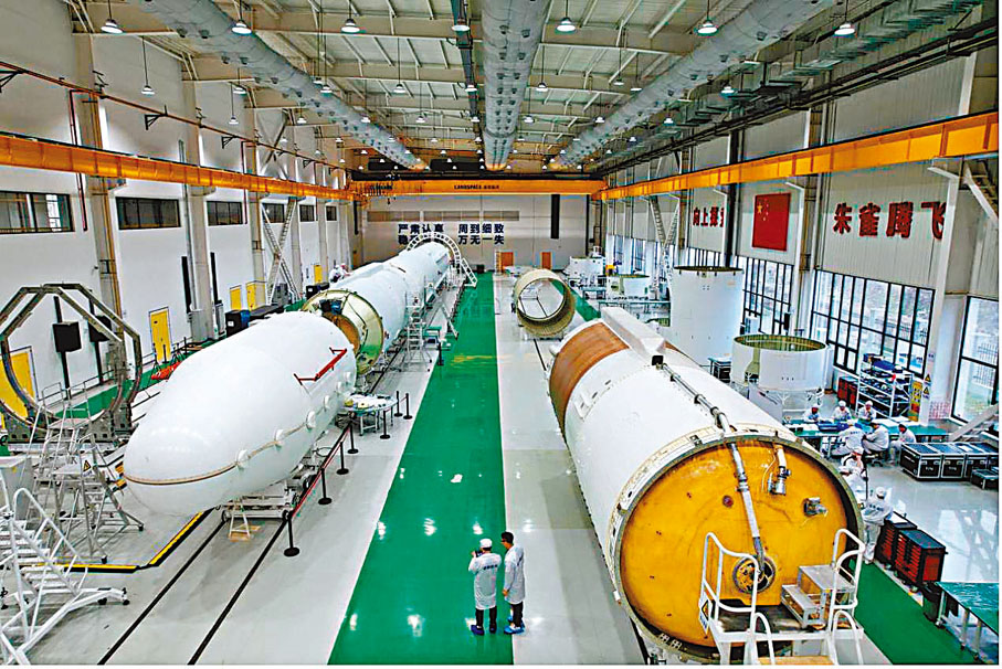 ◆朱雀二號是國內首款液氧甲烷運載火箭，也是中國在研的最大民營運載火箭。 受訪者供圖